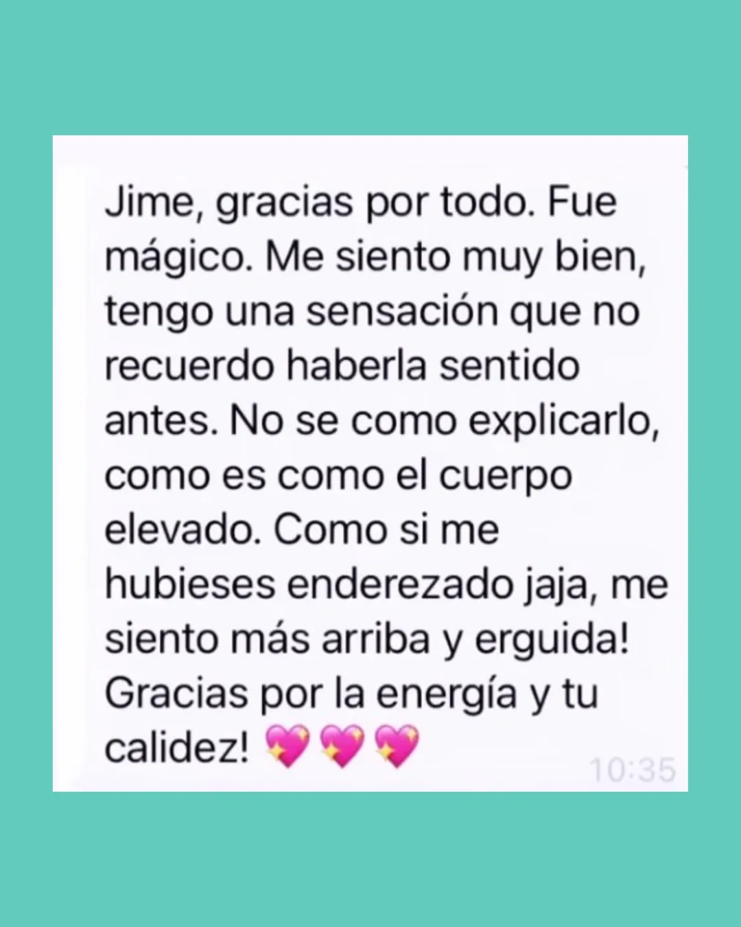 Testimonio Sesión Personalizada